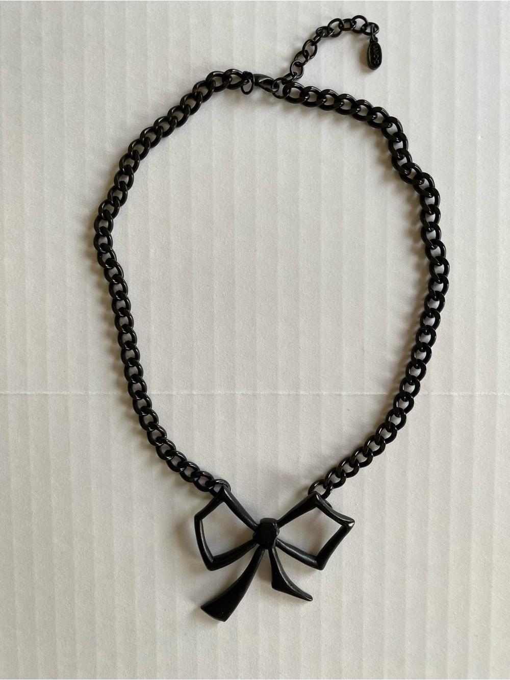 d.o.m. Black Bow Pendant Necklace